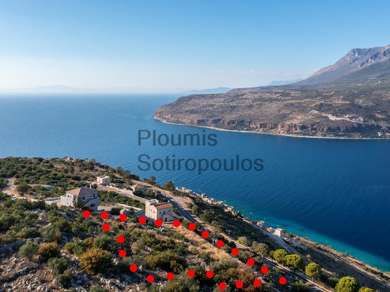 Land plot with permit in Limeni, Peloponnese Greece for Sale